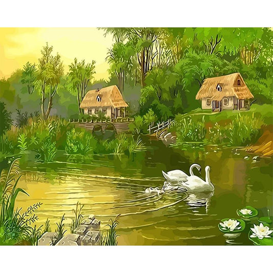 Paint By Number Oil Painting Water Goose (40*50cm)