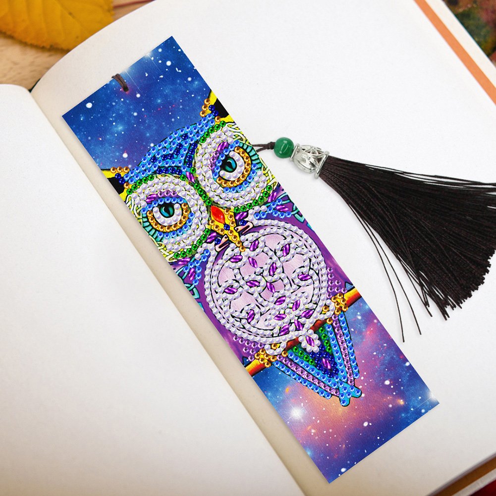 2pcs Birds DIY Special Shaped Diamond Painting Leather Embroidery Bookmark