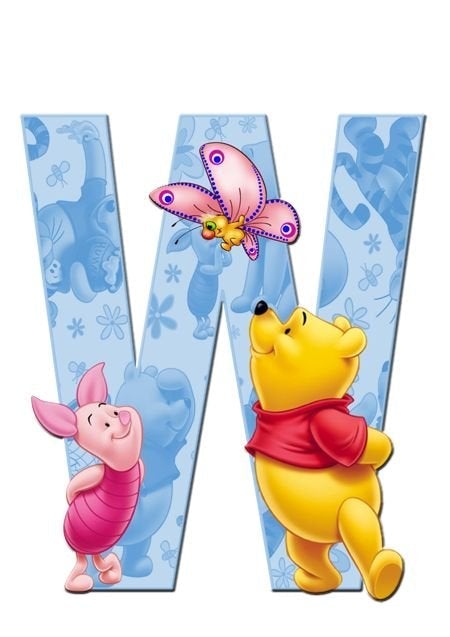 Diamond Paintings Art Full Square Drill Letter W Winnie The Pooh