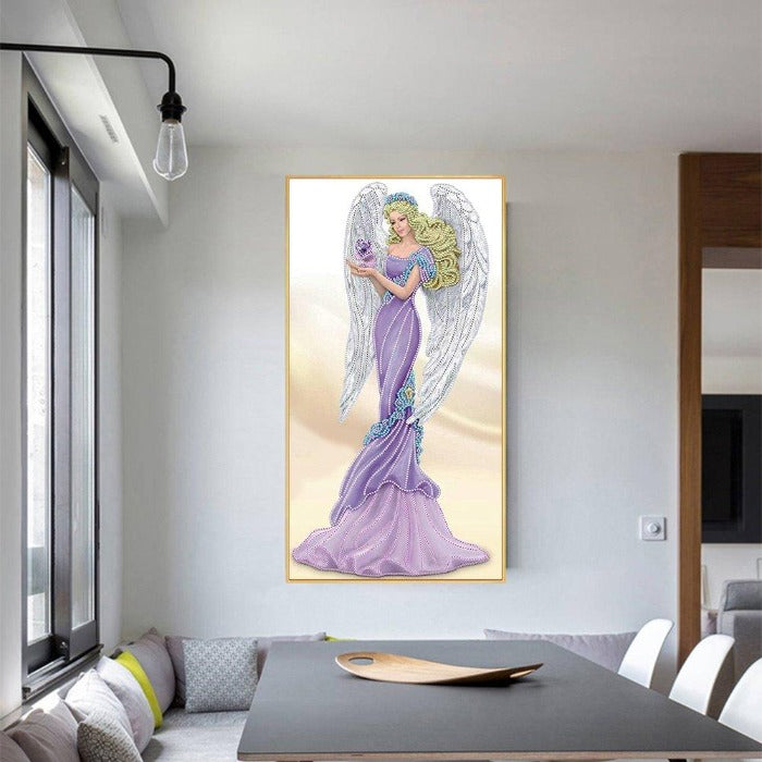 DIY Special Shaped Diamond Painting Noble Lady Rhinestone Drawing Picture