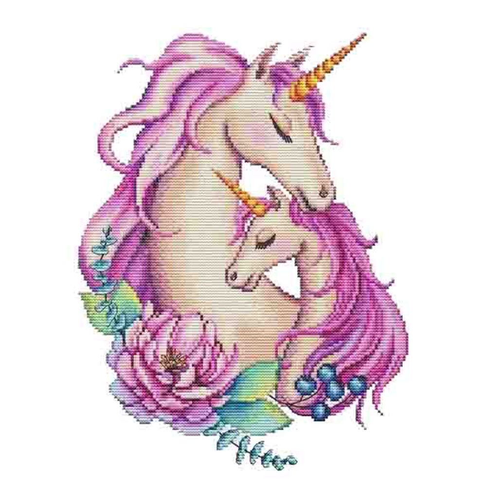 11ct Stamped Cross Stitch Unicorn (40*50cm)