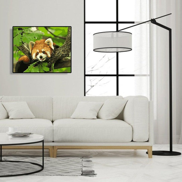Animal on Tree Paint By Number Oil Painting Wall Picture Home Decor