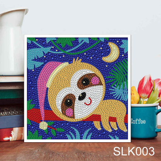 Sloth | Crystal Rhinestone Diamond Painting Kits for children | 18x18cm