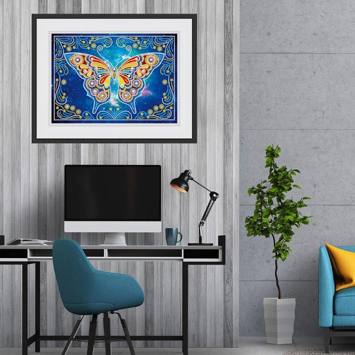 Part Butterfly Crystal Rhinestone Luminous Diamond Painting