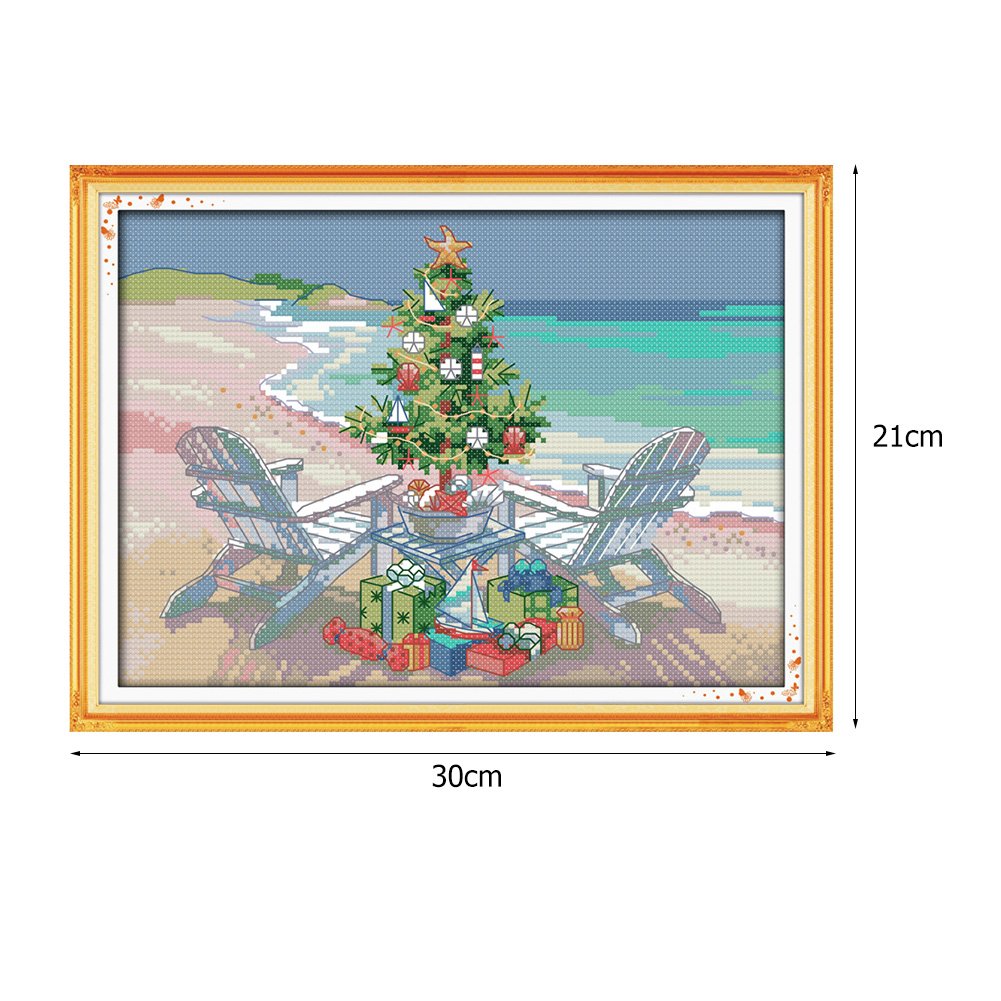 14ct Stamped Cross Stitch - Christmas Tree (30*31cm)