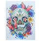 11ct Stamped Cross Stitch Flowers And Skull(40*50cm)