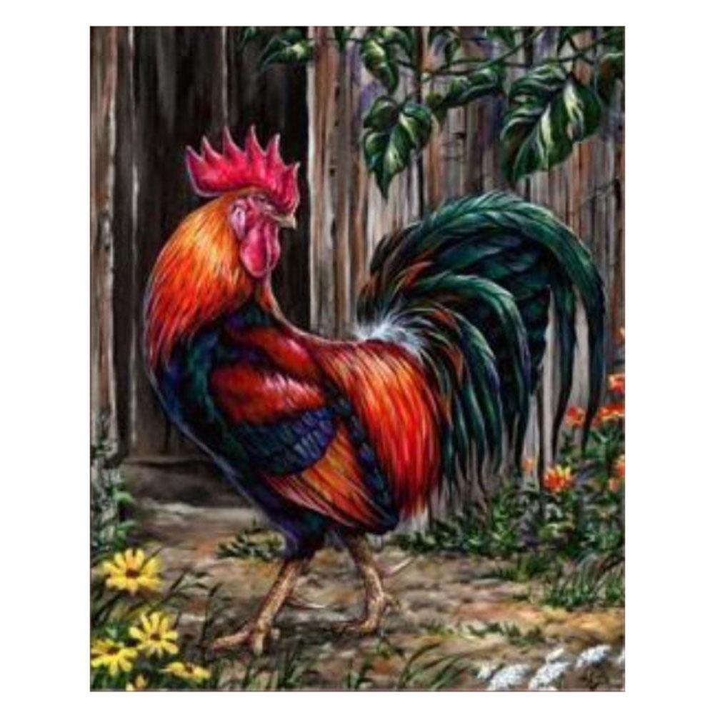 Diamond Painting Partial Round Cock In Good Spirits