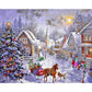 Paint By Number Hand Painted Drawing Wall Art Christmas Tree in Snow