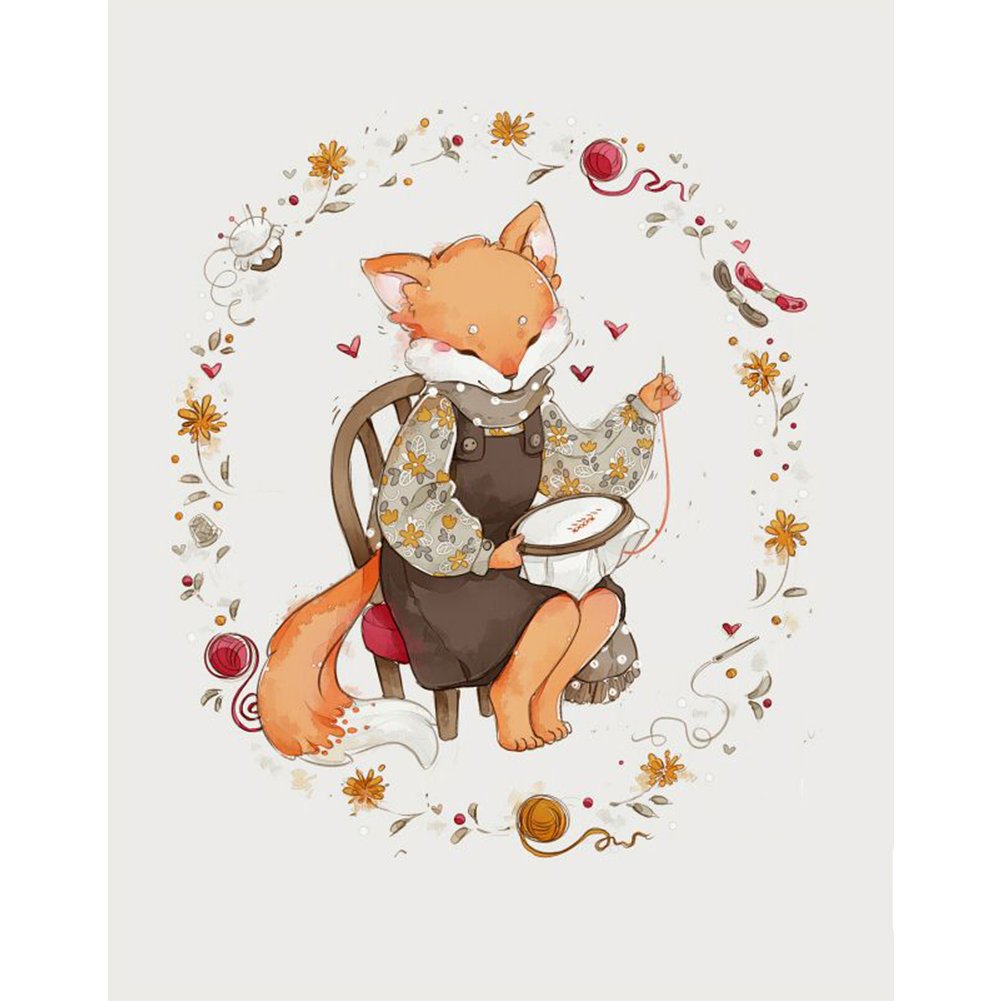 11ct Stamped Cross Stitch Fox ( 40*50cm)