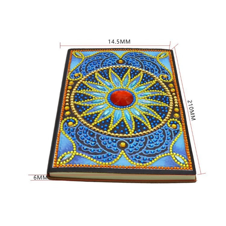 Cuaderno A5 5D, pieza de bricolaje, libro diario con diamantes de imitación con forma especial | Flor A3