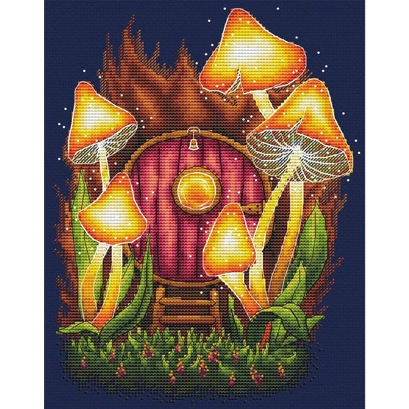 11ct Stamped Cross Stitch - Mushroom Hut ( 40*50cm)