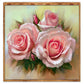 Pintura de diamante - Ronda parcial - Tres flores rosas