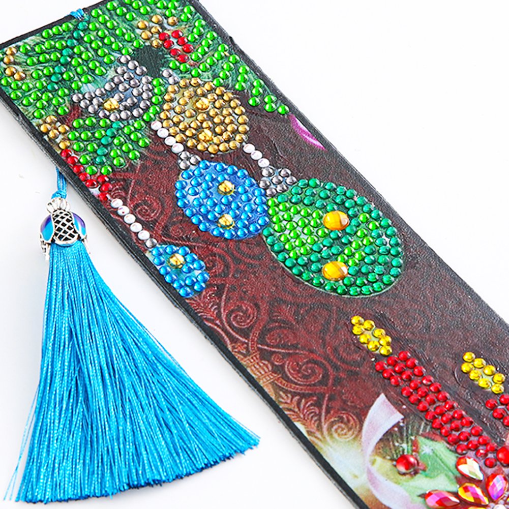 Color Pendant Diamond Painting Bookmark DIY Leather Tassel Book Marks