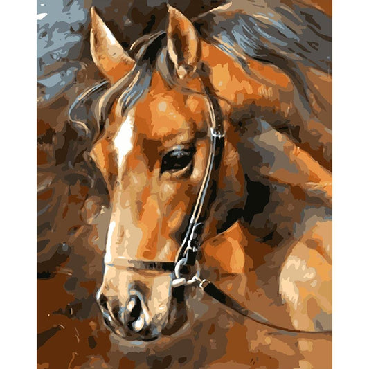 Paint By Number Oil Painting Sad Horse (40*50cm)
