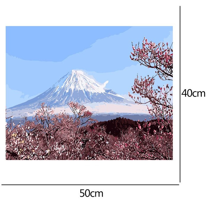 Mount Fuji Hand Painted Picture Canvas Oil Art Craft