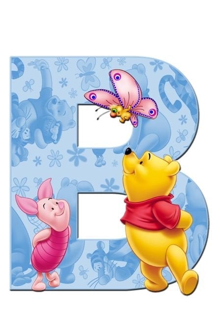 Diamond Painting - Full Round Drill - Letter Winnie The Pooh B