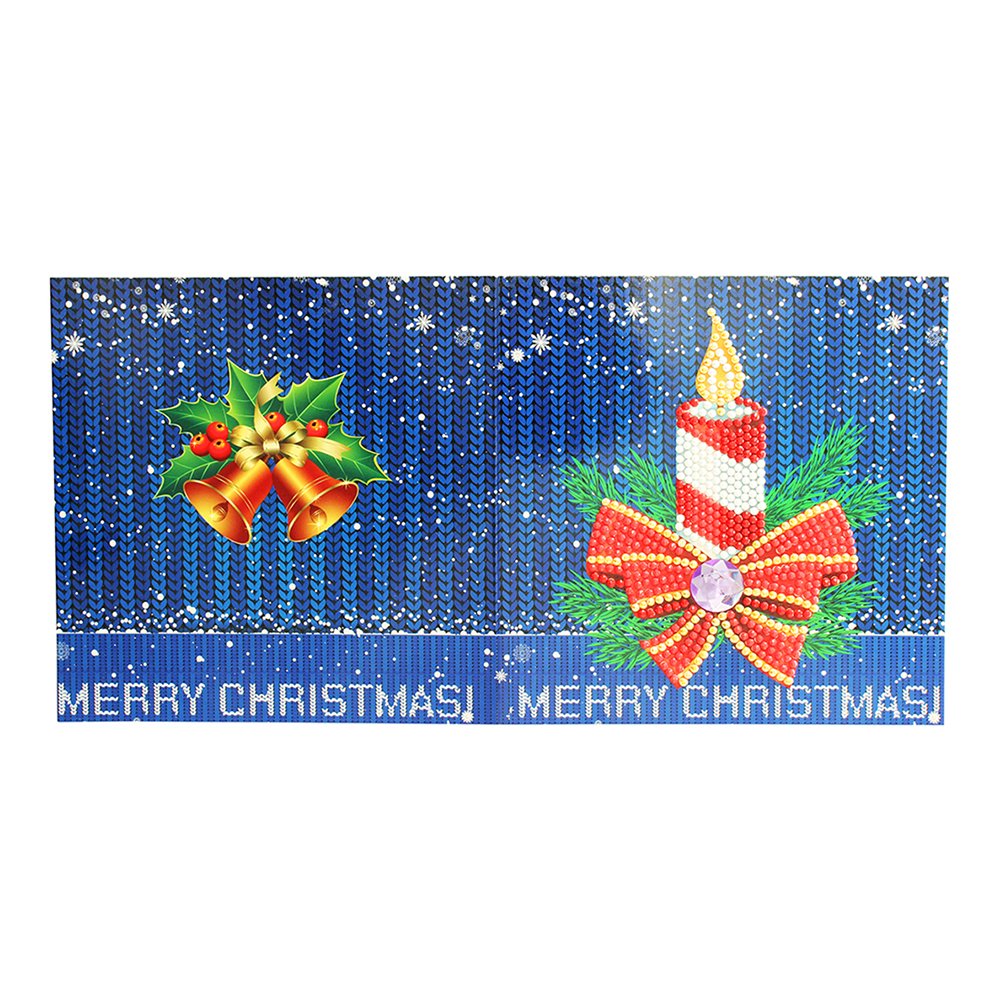 Candle DIY Diamond Painting Holiday Greeting Card