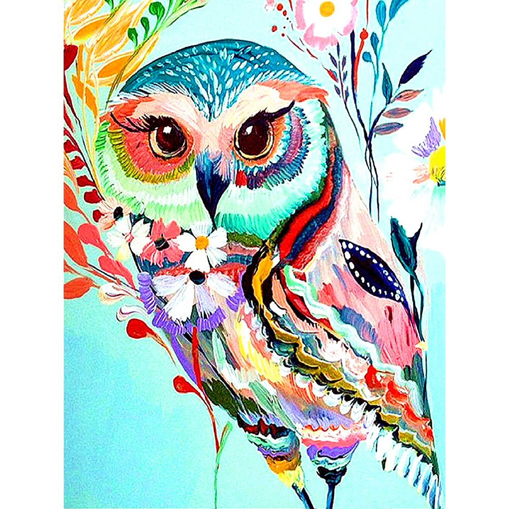 11ct Stamped Cross Stitch Colorful Owl(36*46cm)
