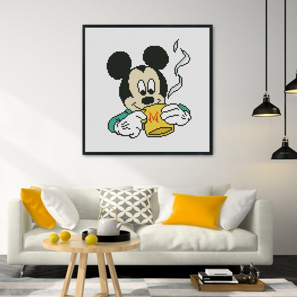 11ct Stamped Cross Stitch - Mickey Mouse (30*30cm) B