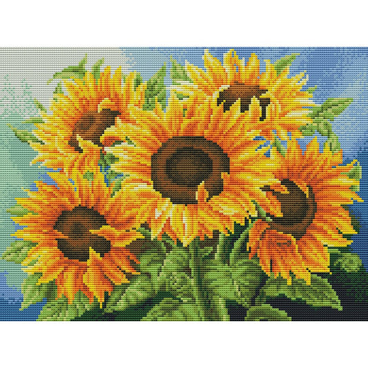 11ct Stamped Cross Stitch Sunflower(46*36cm)