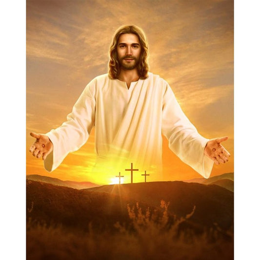 Religious Jesus Hand Painted Canvas Picture Living Room Decoration