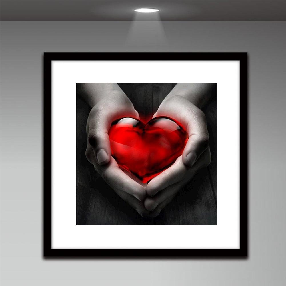 Diamond Painting - Partial Round - Red Heart