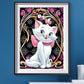 5D DIY Diamond Painting Kit - Full Round - White Cat