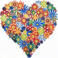 5D Diamond Painting (Part Drill) Crystal Rhinestone Flower Heart