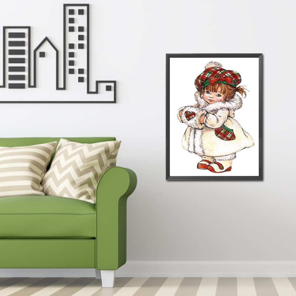 11ct Stamped Cross Stitch - Girl  (40*50cm) A