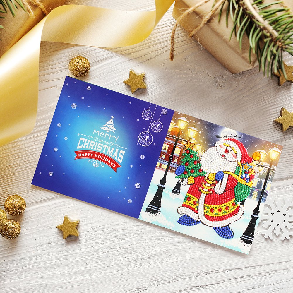 DIY Diamond Painting Greeting Card - Santa Claus B