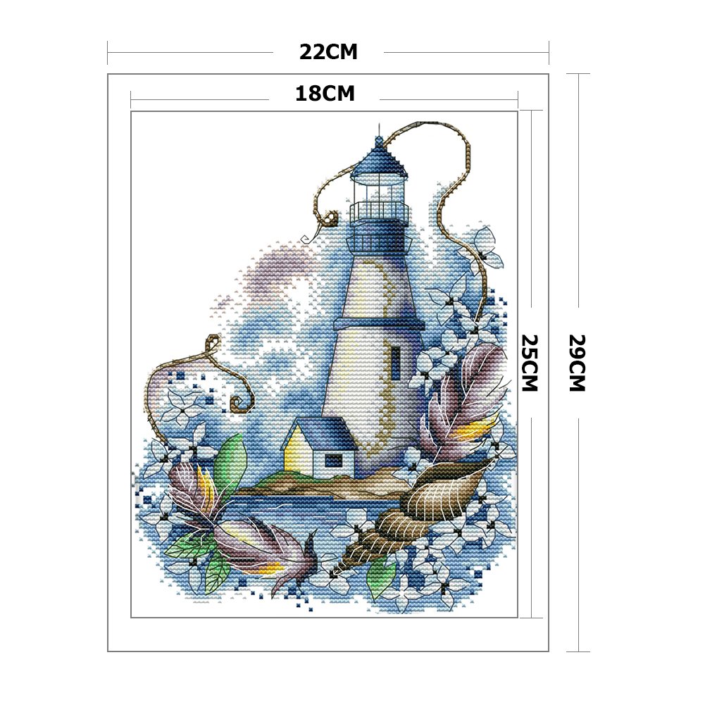 14ct Stamped Cross Stitch - Lighthouse (22*29cm)