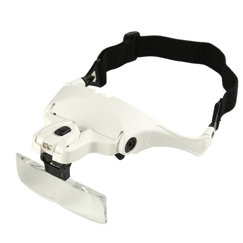 5 Lens Adjustable Loupe Headband Magnifying Glass Magnifier with LED