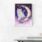 Moon Cat Diamond Painting Crystal Rhinestone Popular DIY  s