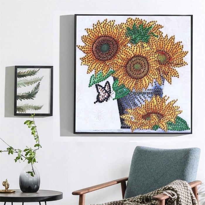 Diamond Painting - Crystal Rhinestone - Sunflower A