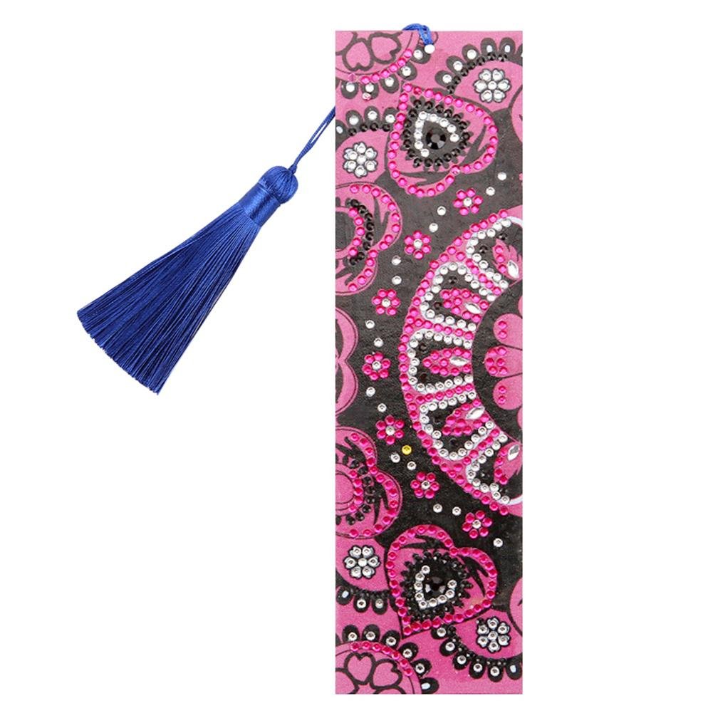 DIY Mandala Special Shape Diamond Painting Creative Leather Tassel Bookmark