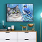 5D DIY Diamond Painting Kit - Full Round - Cat & Bird