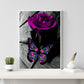 Diamond Painting - Full Round - Purple Rose Butterfly