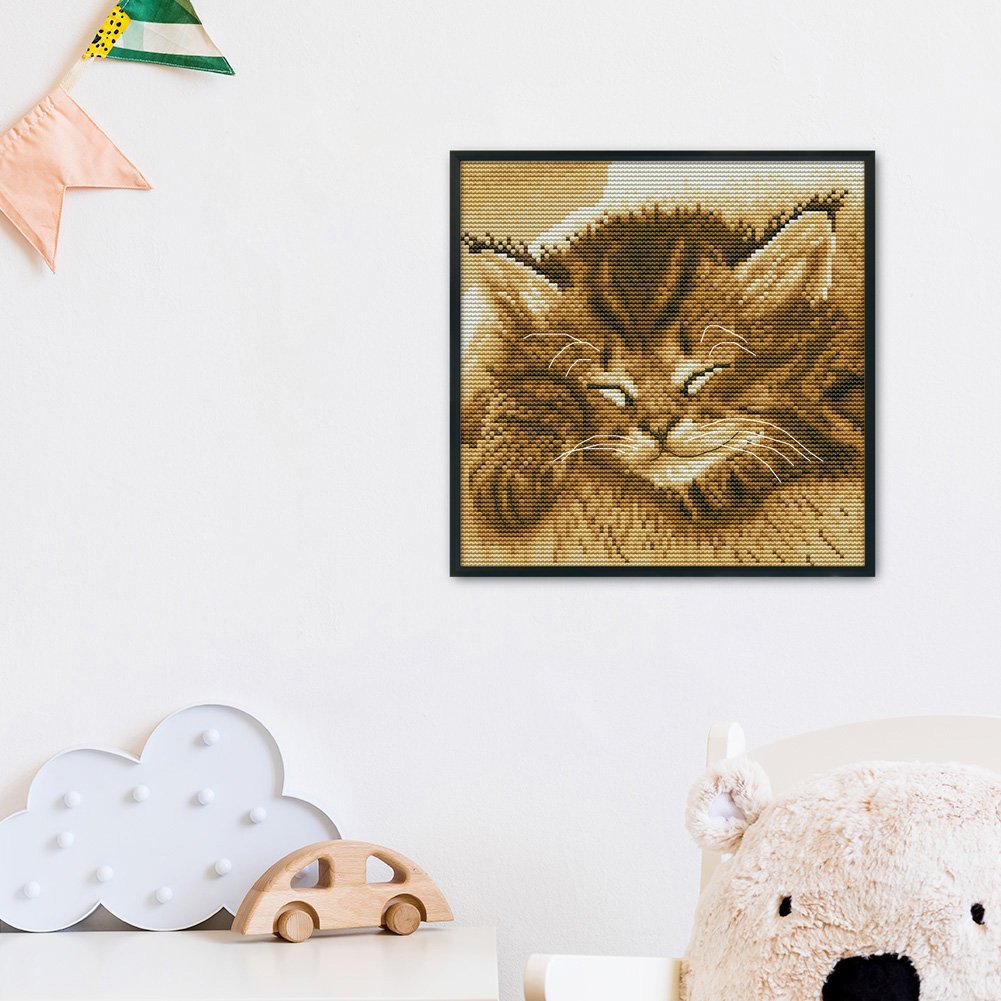 14ct Stamped Cross Stitch - Cat (22*22cm)