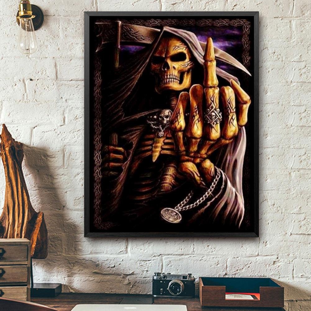 5D DIY Diamond Painting Kit - Full Round - Skull Man