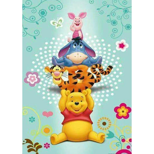 BRGREVOP 5D Diamond Painting Kits for Adults Winnie The Pooh Diamond Art  Paint with Diamonds DIY Painting Kit Paint by Number with Gem Art 12 X 16