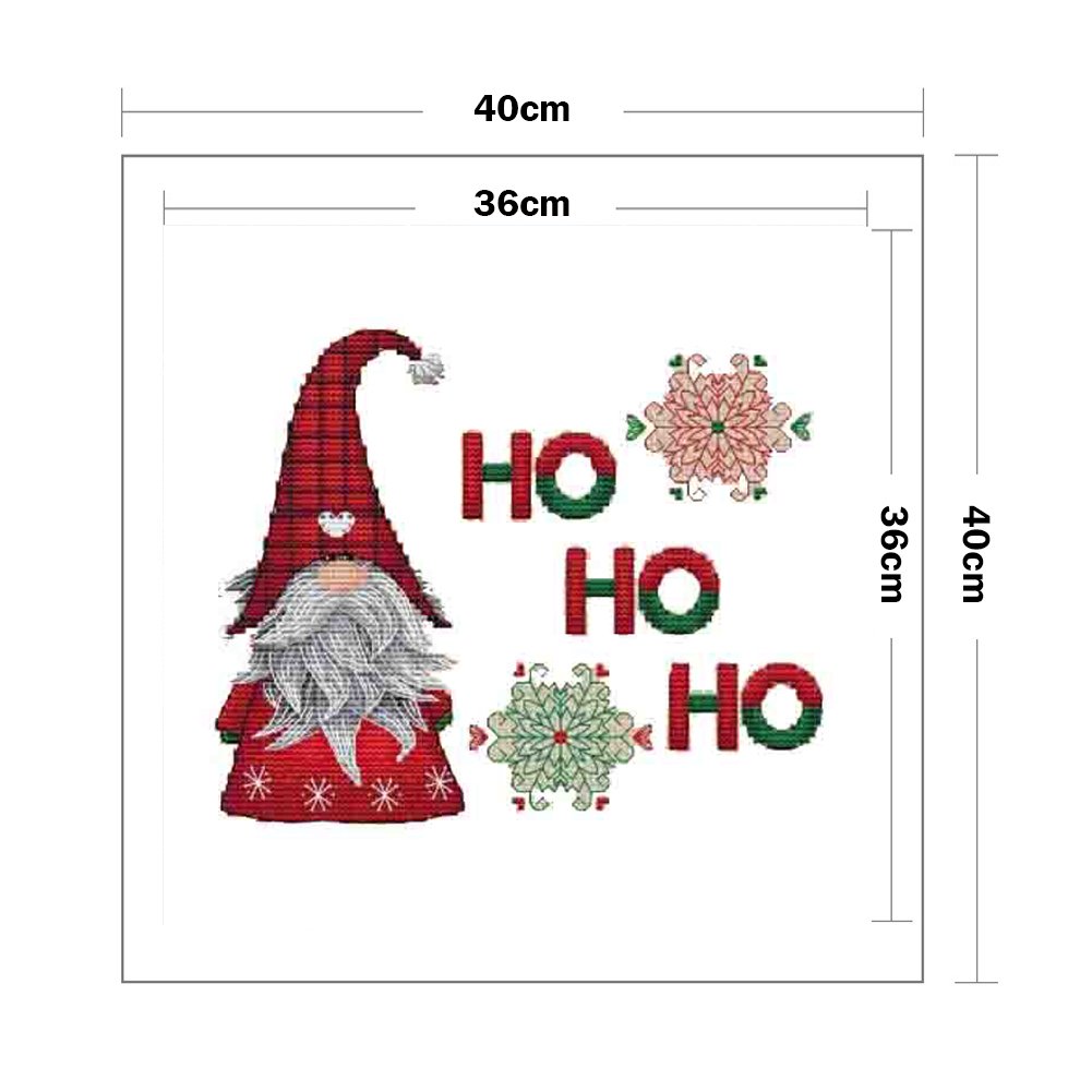 11ct Stamped Cross Stitch - Christmas Gnome (40*40cm) A