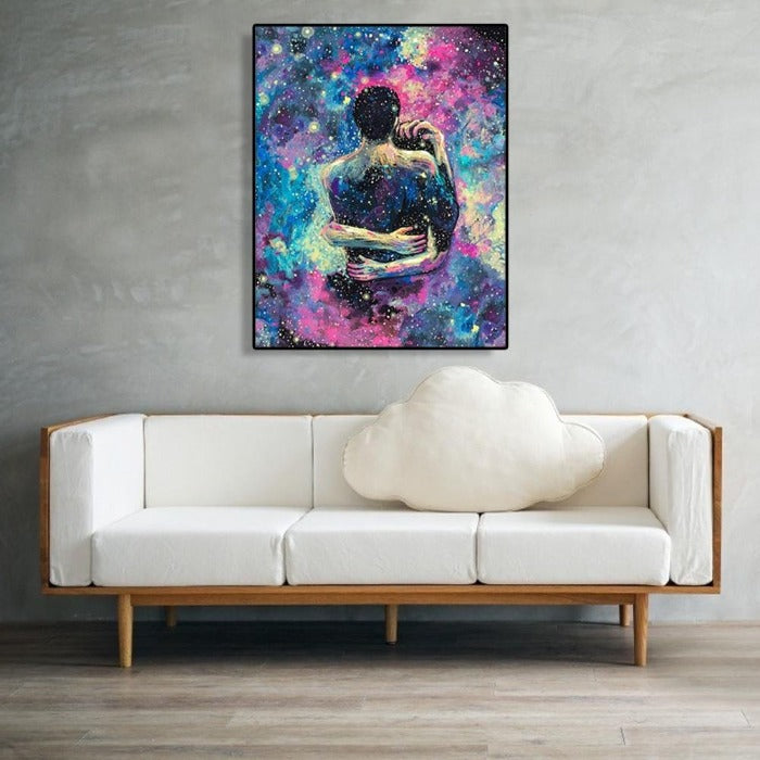 Hugging Hand Painted Canvas Oil Art Picture Craft Home Wall Decor