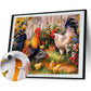 Rooster Family Acrylic Painting By Number (40*30cm)