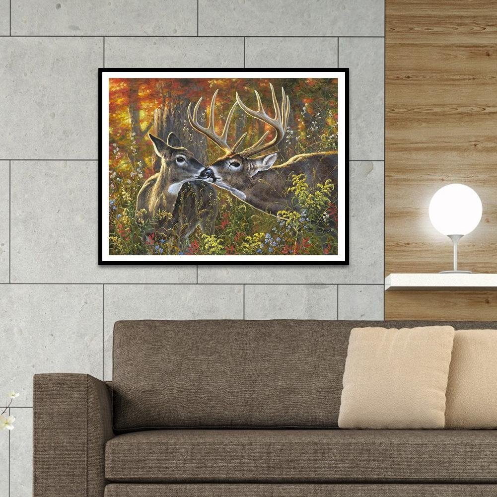 Diamond Painting - Full Round - A Pair of Deer