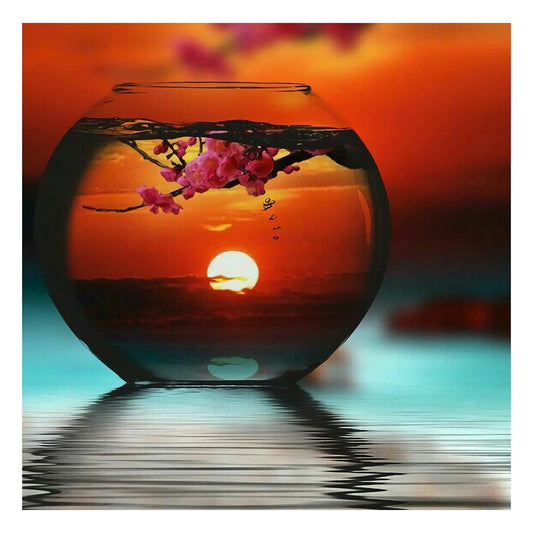 Diamond Painting - Full Round - Cup Sunset