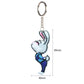 Stamped Beads Cross Stitch Keychain Rabbit 