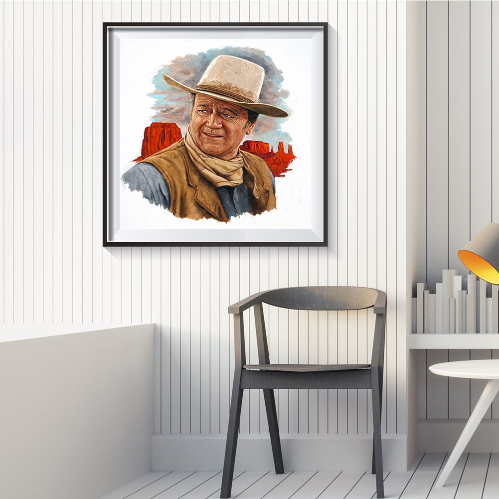 Ponto cruz estampado 11ct - Weat Cowboy (40*40cm)