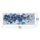11CT Estampado Ponto Cruz - Flores Azuis (80*30CM)