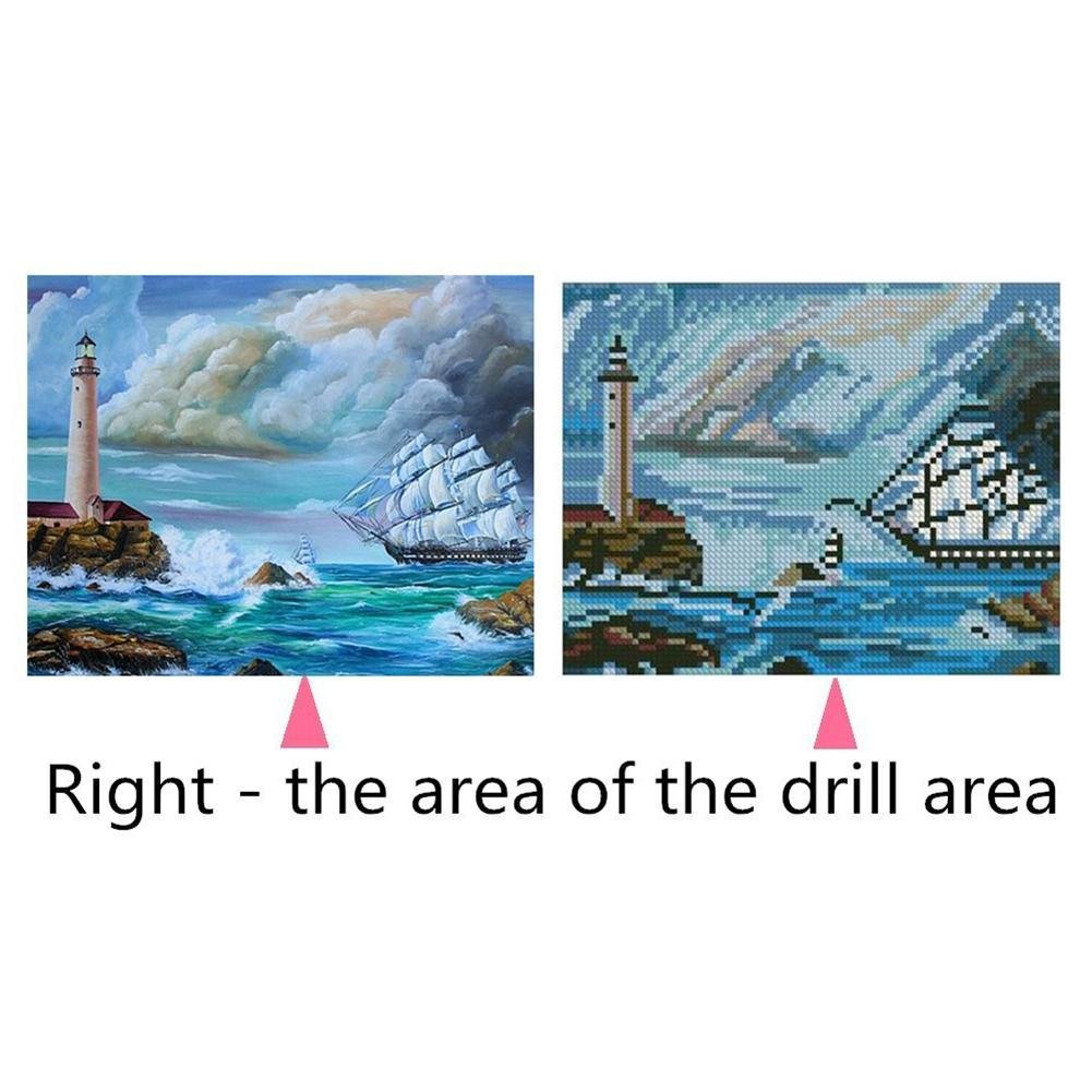 Diamond Painting - Full Round - Sea Lighthouse View