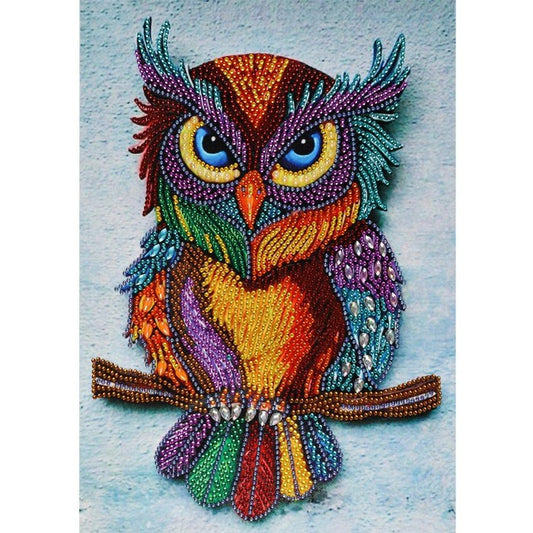 IEFSCAY DIY Adult Diamond Painting Kits, Colorful Owl 5D Round Full Diamond  Crystal Decor Painting, Gift for Friends, Bathroom Decor Children's Room